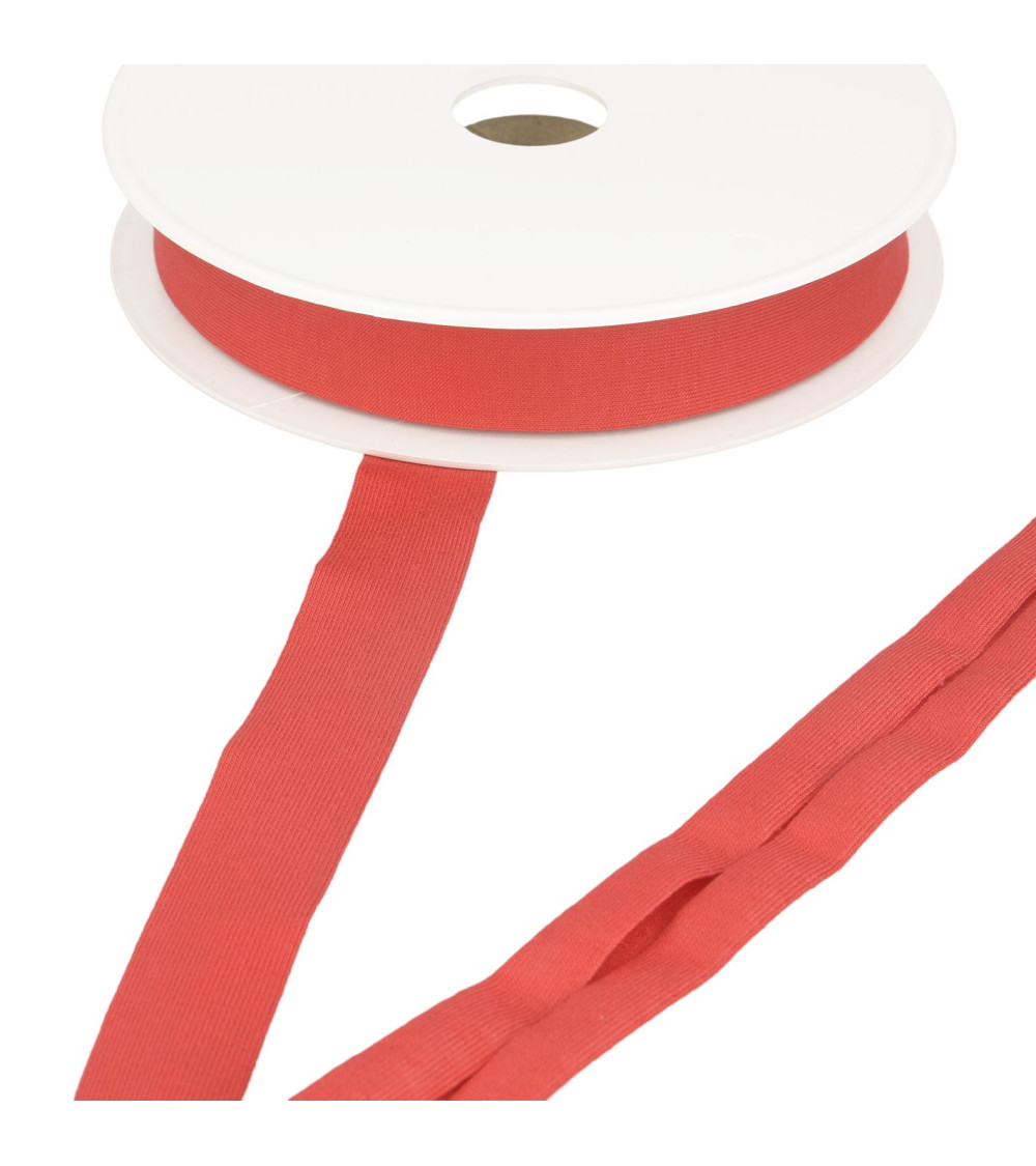 20m reel stretch jersey bias tape Red 20mm