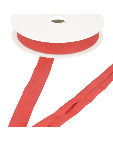 20m spool of stretch jersey bias binding Red 20mm