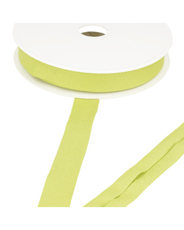 Bobina de 20m jersey elástico al bies Verde anís 20mm