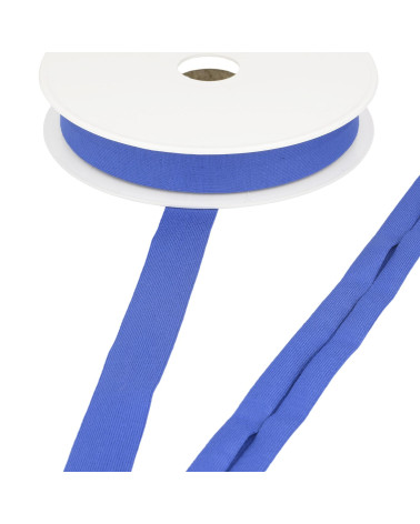 Bobine 20m biais jersey extensible Bleu roy 20mm