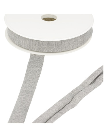 Bobina da 20 m in sbieco jersey elasticizzato Grigio chiaro 20 mm