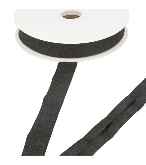 20m reel stretch jersey bias tape Dark Gray 20mm