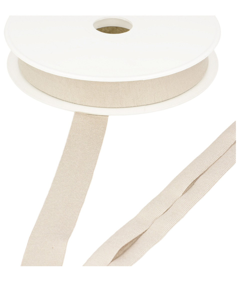 20m spool of stretch jersey bias Linen 20mm