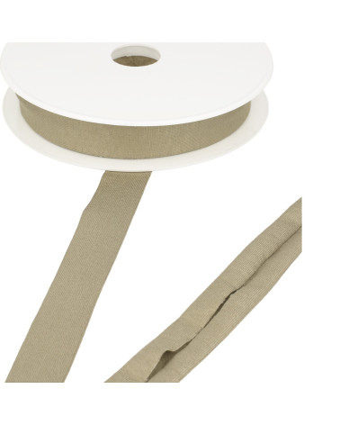 20m spool of stretch jersey bias binding Taupe 20mm