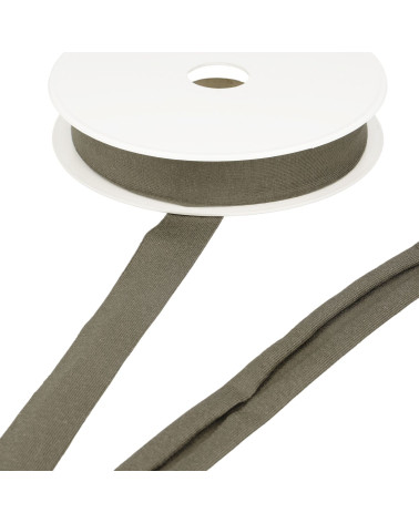 20m spool of stretch jersey bias binding, Brown, 20mm