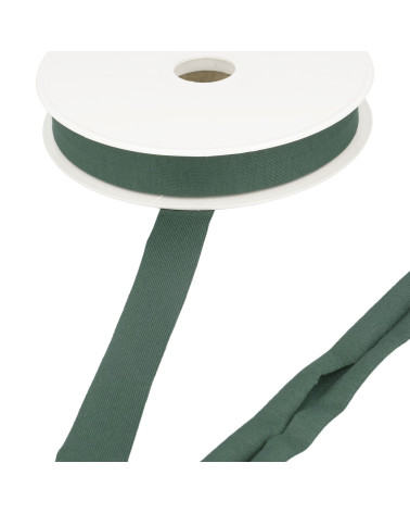 Bobina da 20 m di nastro in sbieco in jersey elasticizzato Verde Bottiglia 20 mm