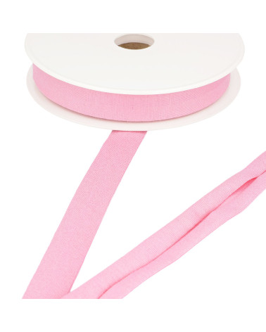 20m spool of stretch jersey bias binding, pink, 20mm