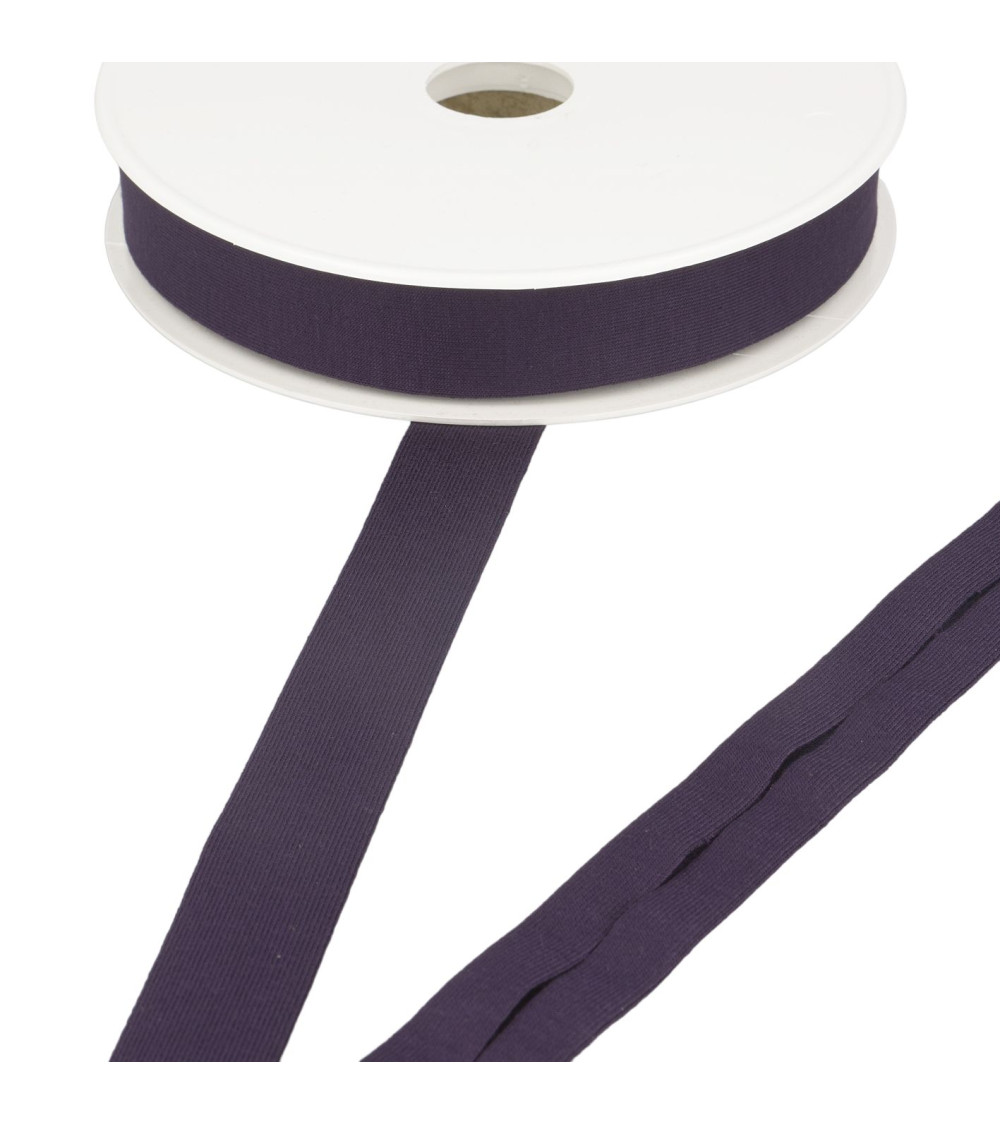 20m reel stretch jersey bias tape Plum 20mm
