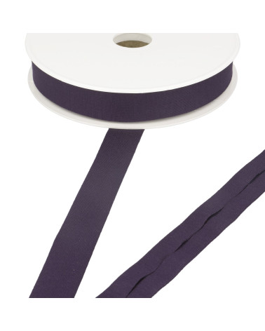20m spool of stretch jersey bias binding, Plum, 20mm