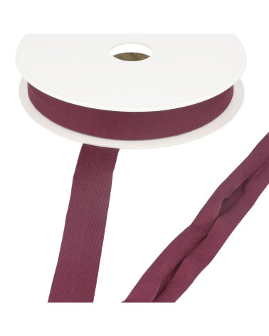 20m spool of stretch jersey bias binding in dark Bordeaux 20mm