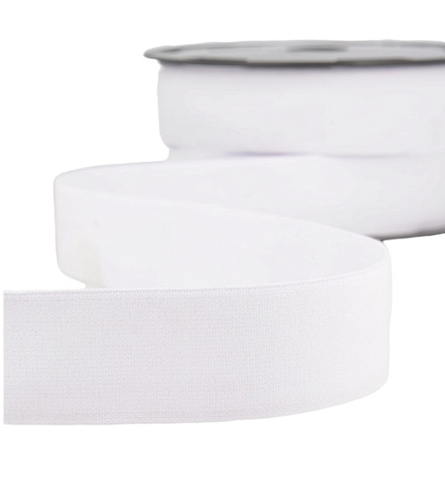 32mm white boxer elastic per meter
