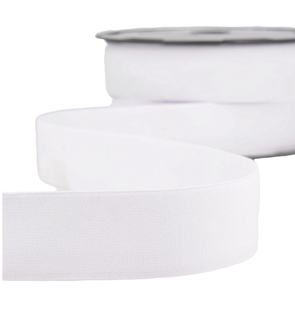 32mm white boxer elastic per meter