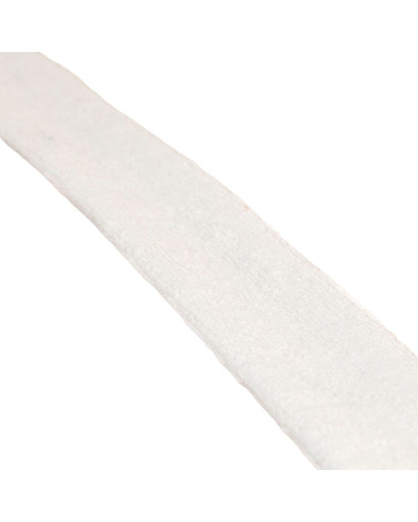 Bobine 20m biais bouclette 80 % coton 20% polyester 27mm blanc Fabriqué en Europe