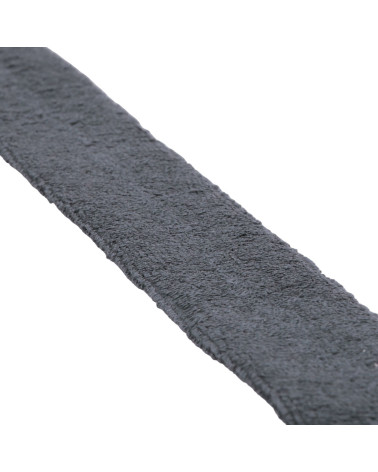 Bobine 20m biais bouclette 80 % coton 20% polyester 27mm gris noir Fabriqué en Europe