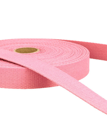 Pellicola da 20 m Fettuccia in cotone rosa antico