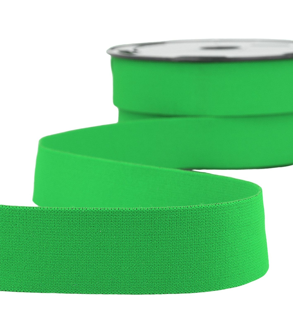 Bobina de 20m de elástico boxer verde.