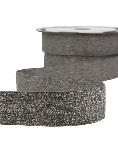20m reel of gray and black boxer elastic