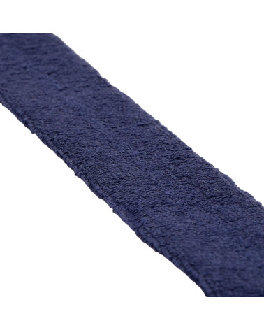 Boucle bias 80% cotton 20% polyester 27mm navy blue per meter made in Europe