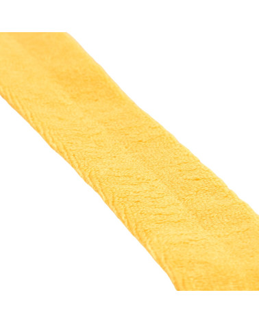 Boucle bias 80% cotton 20% polyester 27mm mustard yellow per meter made in Europe