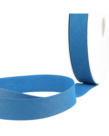 Folded bias binding in all burgundy blue textiles per meter made in France