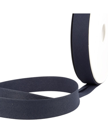 All-fabric navy folded bias by the meter made in France