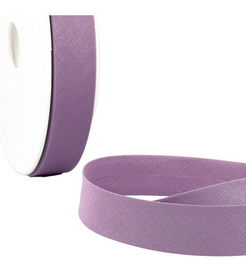 Folded bias all purple textile per meter made in France