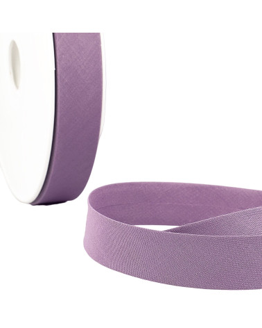Biais replié tout textile mauve au mètre fabriqué en France