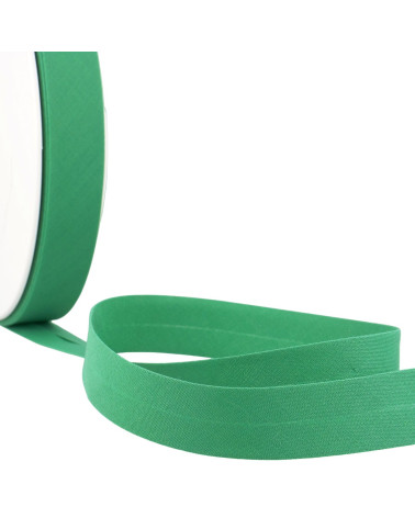 All green textile folded bias by the meter made in France