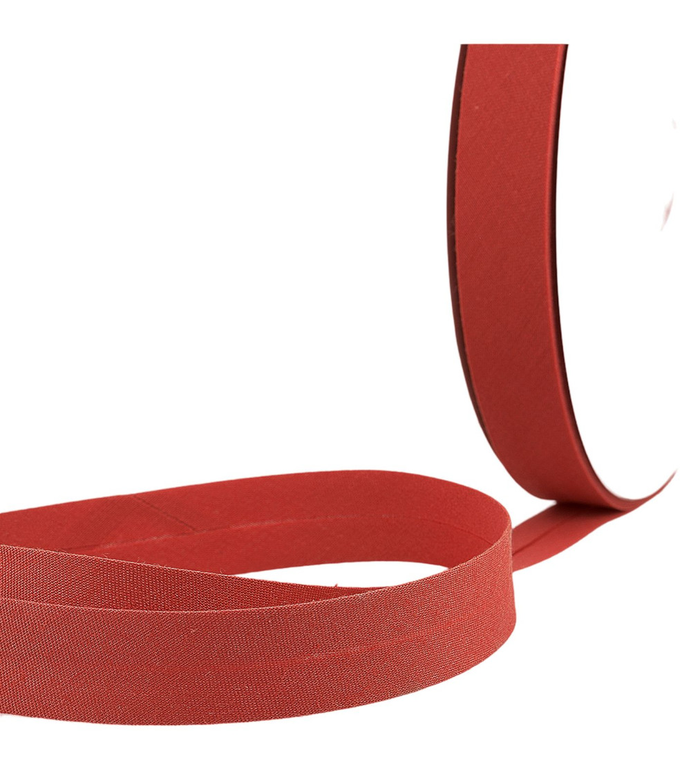 Folded bias binding all anise green/vertf fabric per meter made in France