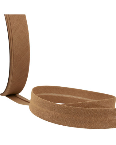 Folded bias all camel textile per meter made in France