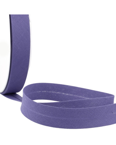 Biais replié tout textile violet foncé au mètre fabriqué en France