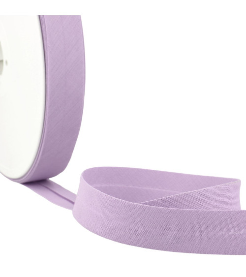 Folded bias all purple textile per meter made in France