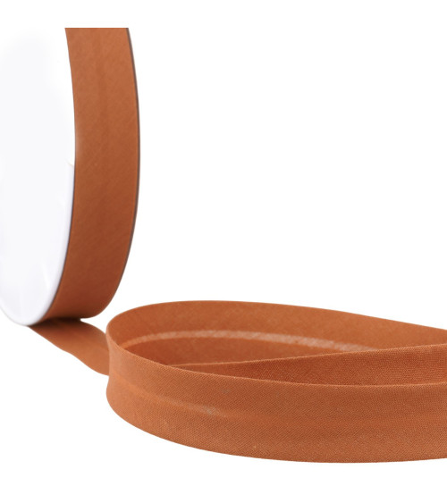 Folded bias all rust textile per meter made in France