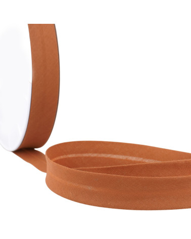 Folded bias all rust textile per meter made in France