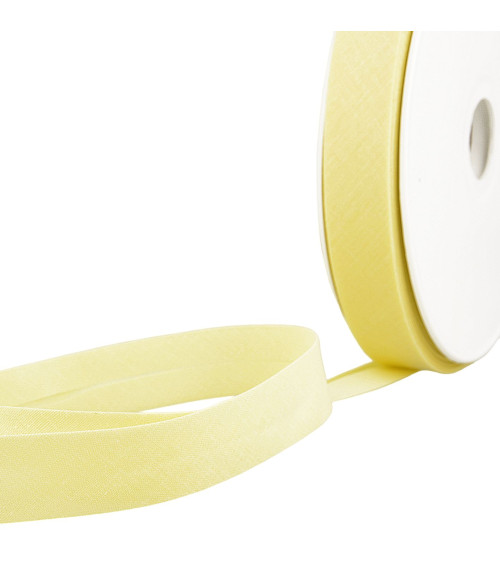 Folded bias all yellow textile per meter made in France
