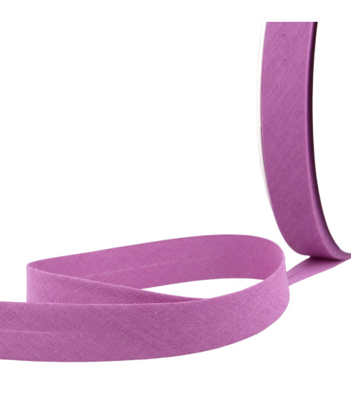 Folded bias all purple textile per meter made in France