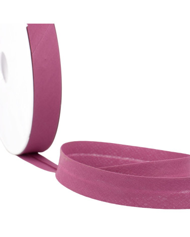 All-textile plum folded bias by the meter made in France