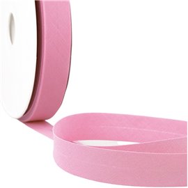 Biais replié tout textile rose bonbon au mètre fabriqué en France