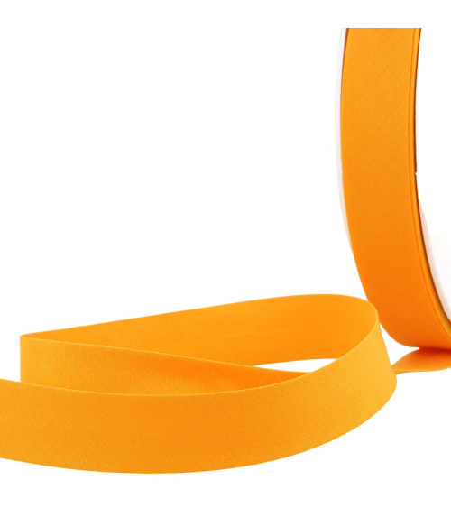 Folded bias all gold yellow textile per meter made in France