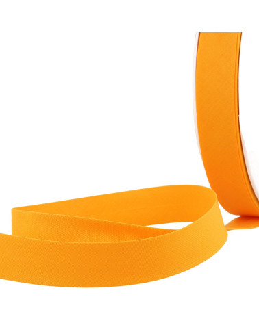 Folded bias all gold yellow textile per meter made in France