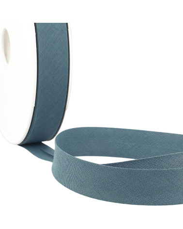 Folded bias all blue textile per meter made in France