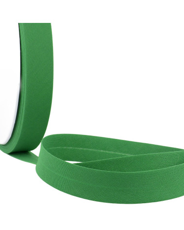 Folded bias binding in all khaki green textiles per meter made in France