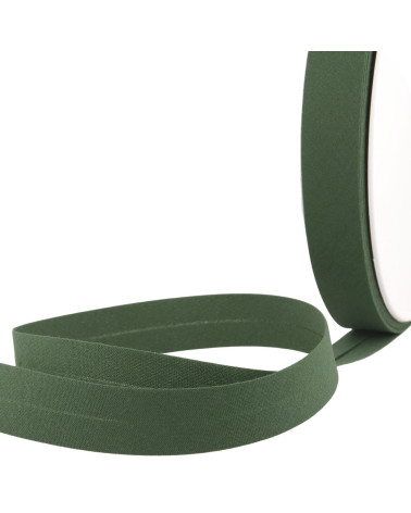 Folded bias all bottle green textile per meter made in France