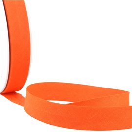 Biais replié tout textile orange au mètre fabriqué en France