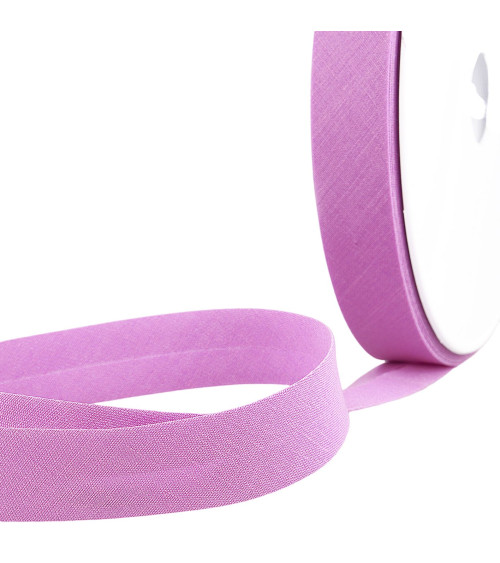 Folded bias all purple textile per meter made in France