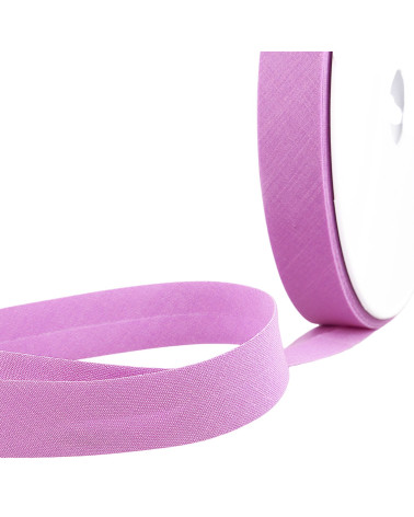 All-textile folded bias tape in purple by the meter made in France