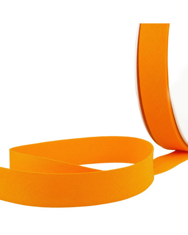 Diskette 40 m, schräg gefaltet, komplett aus orangefarbenem Textil, hergestellt in Frankreich