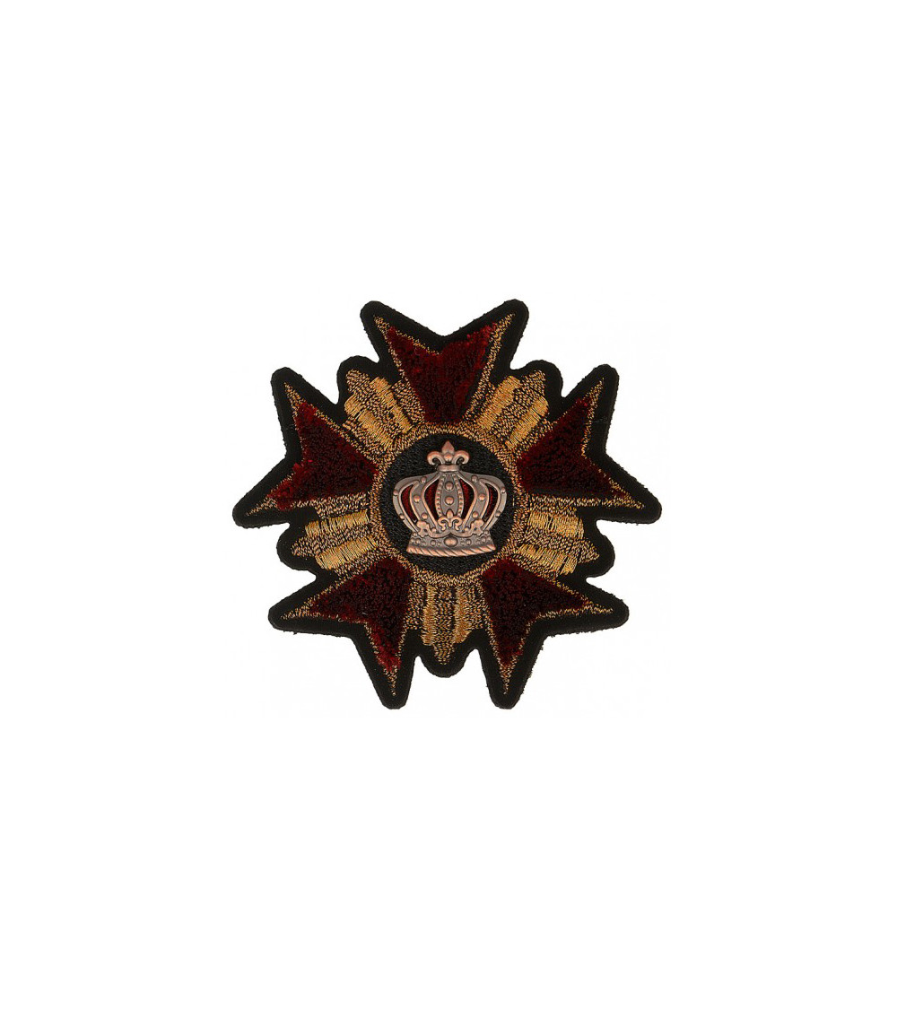 Large royal coat of arms iron-on badge
