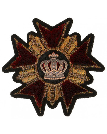 Large royal coat of arms iron-on badge