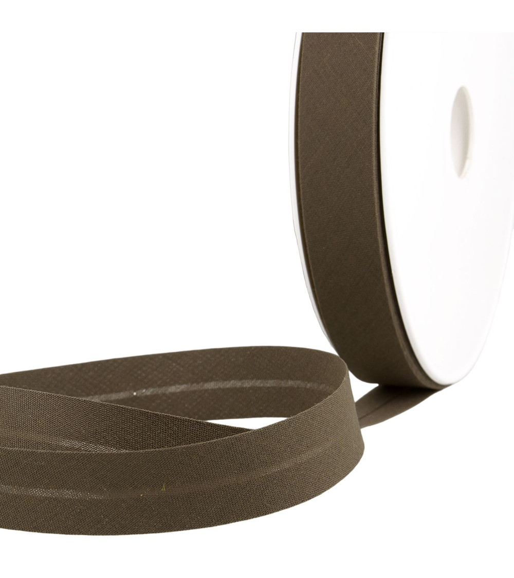 Floppy disk 40m folded bias all dark khaki textile made in France